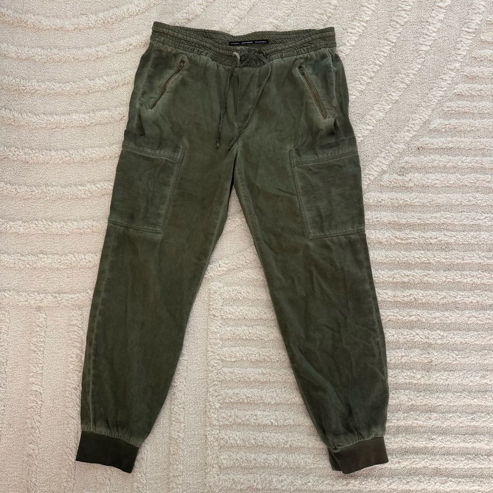 Zara Olive Green Cargo Pants - Picture 2 of 5